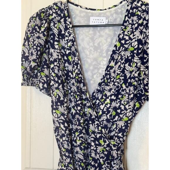 Tanya Taylor Dorothy Confetti Floral Silk Lined Midi Wrap Dress 8 - Picture 9 of 9